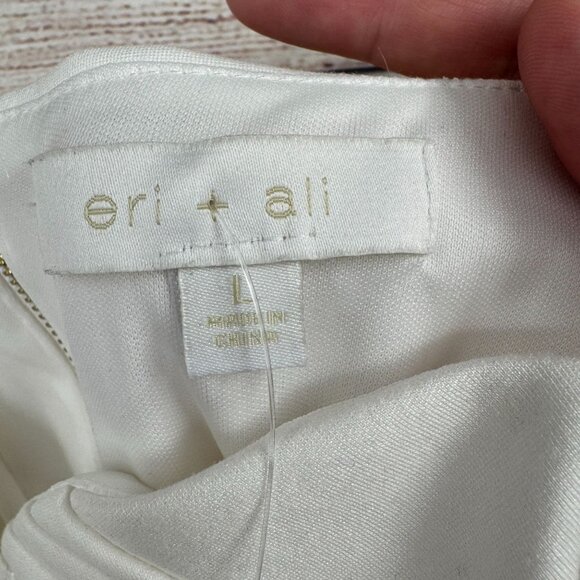 eri + ali Anthropologie Scoop Neck Tank Top Women's Size Large White NEW - Picture 5 of 11